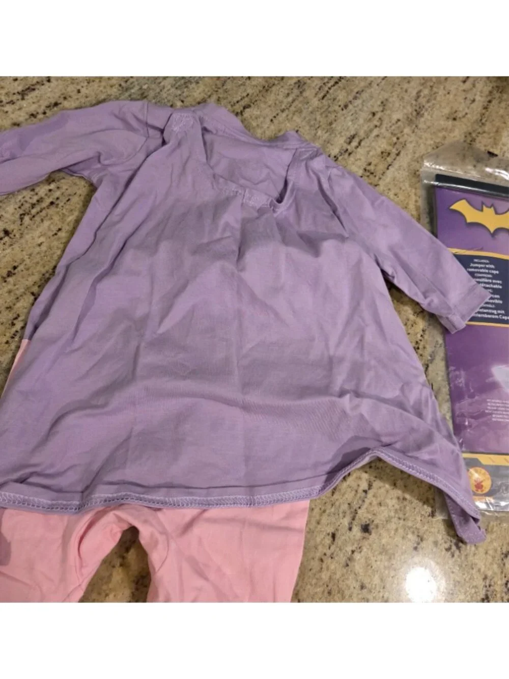 New! Batgirl Costume with Cape Size 0-6 months Pink Purple
